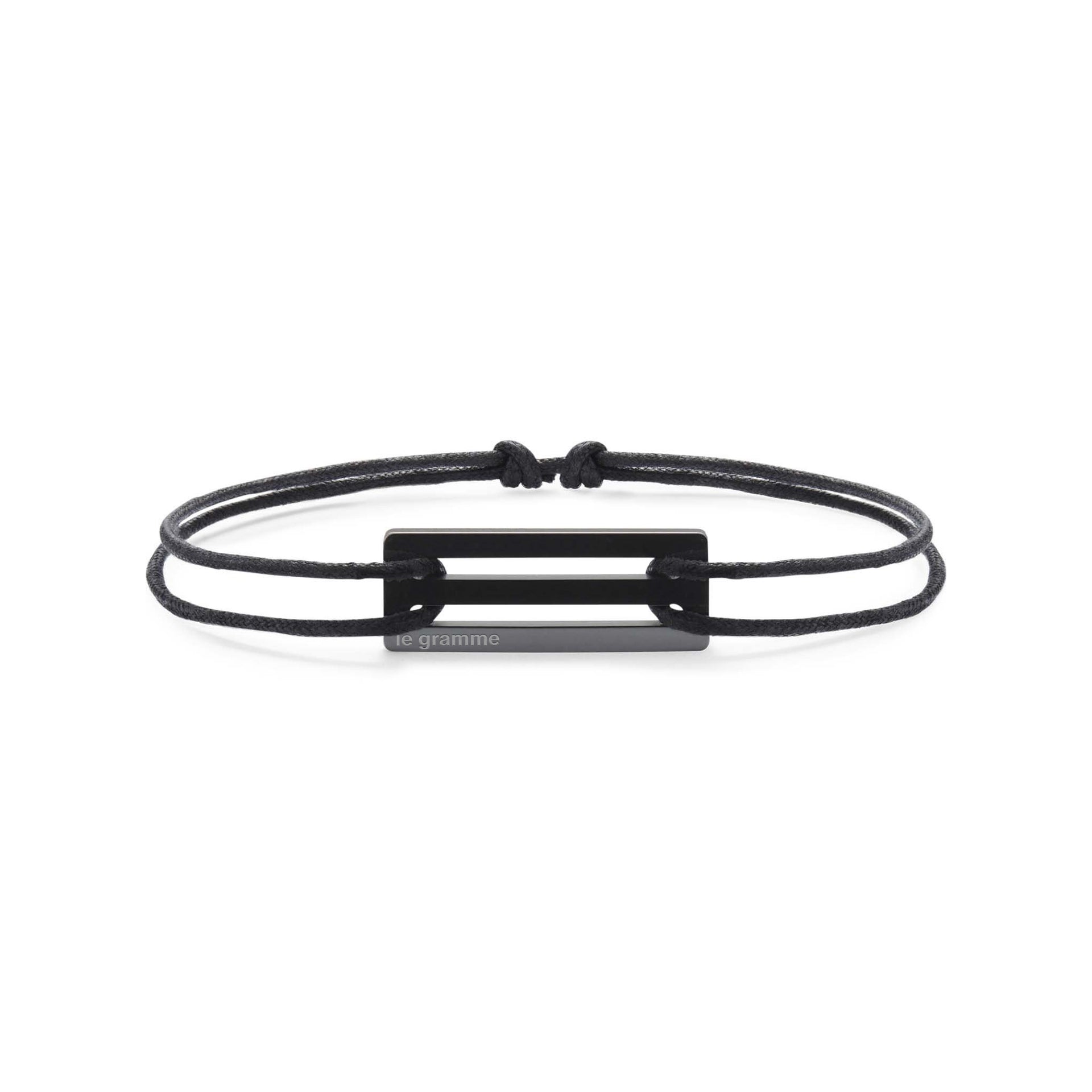 Polished & Brushed Ceramic Cord Bracelet