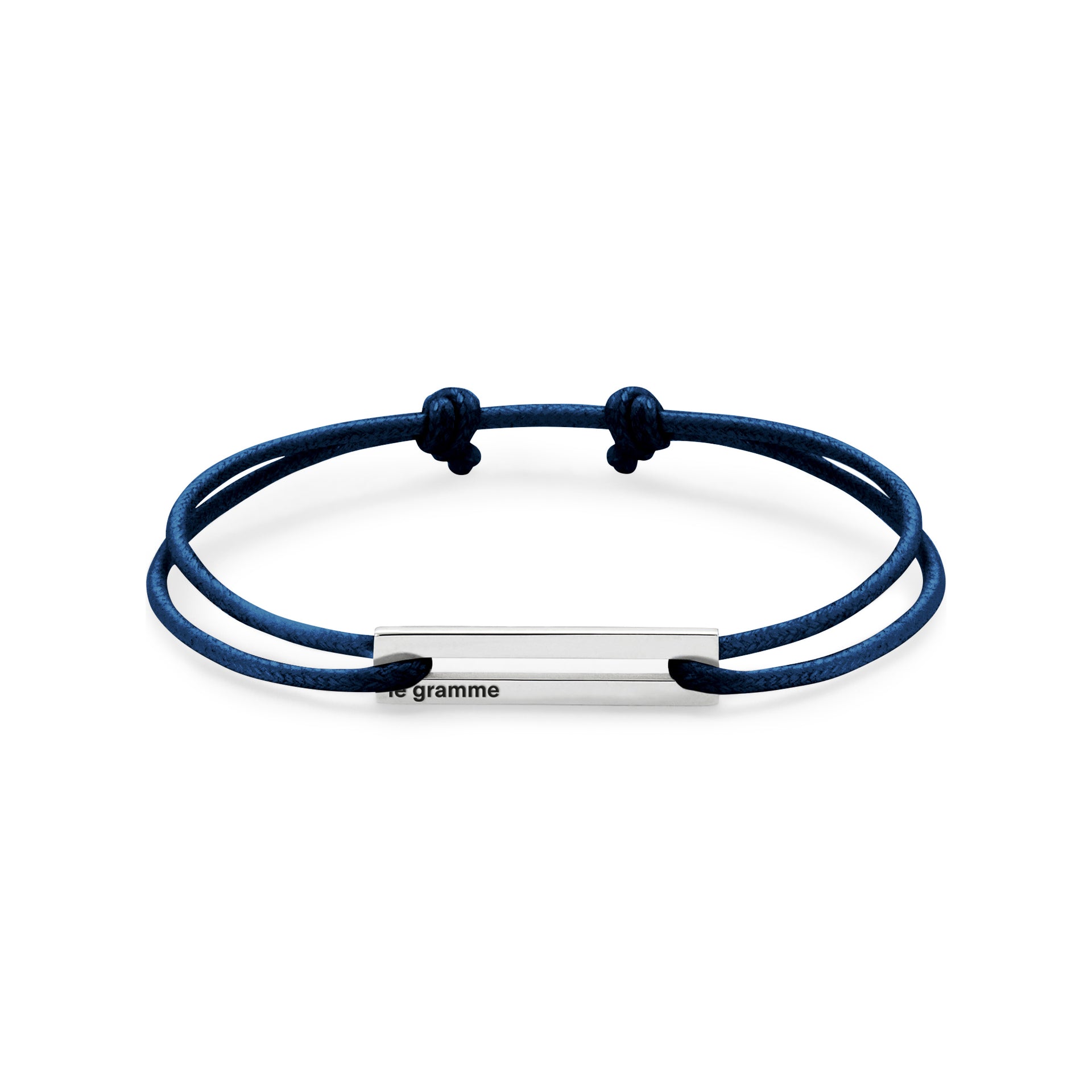 Polished & Brushed Sterling Cord Bracelet