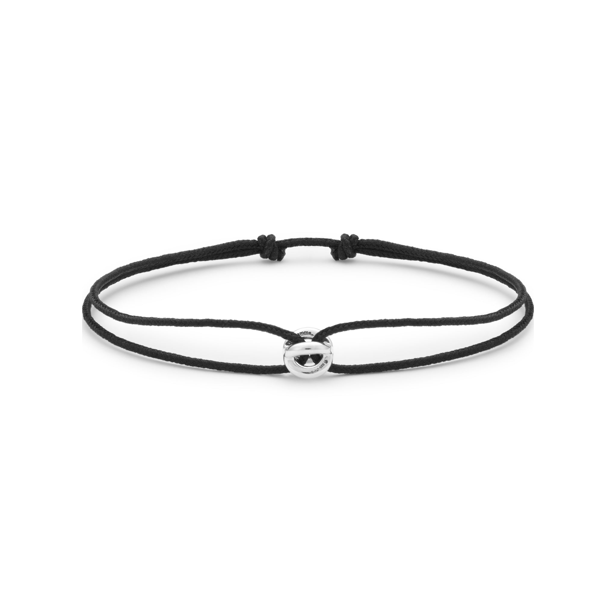 1g Polished Sterling Silver Entrelacs Cord Bracelet