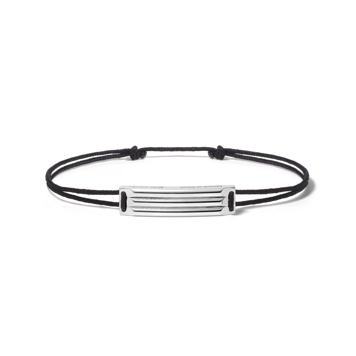 Polished Sterling Godron Cord Bracelet