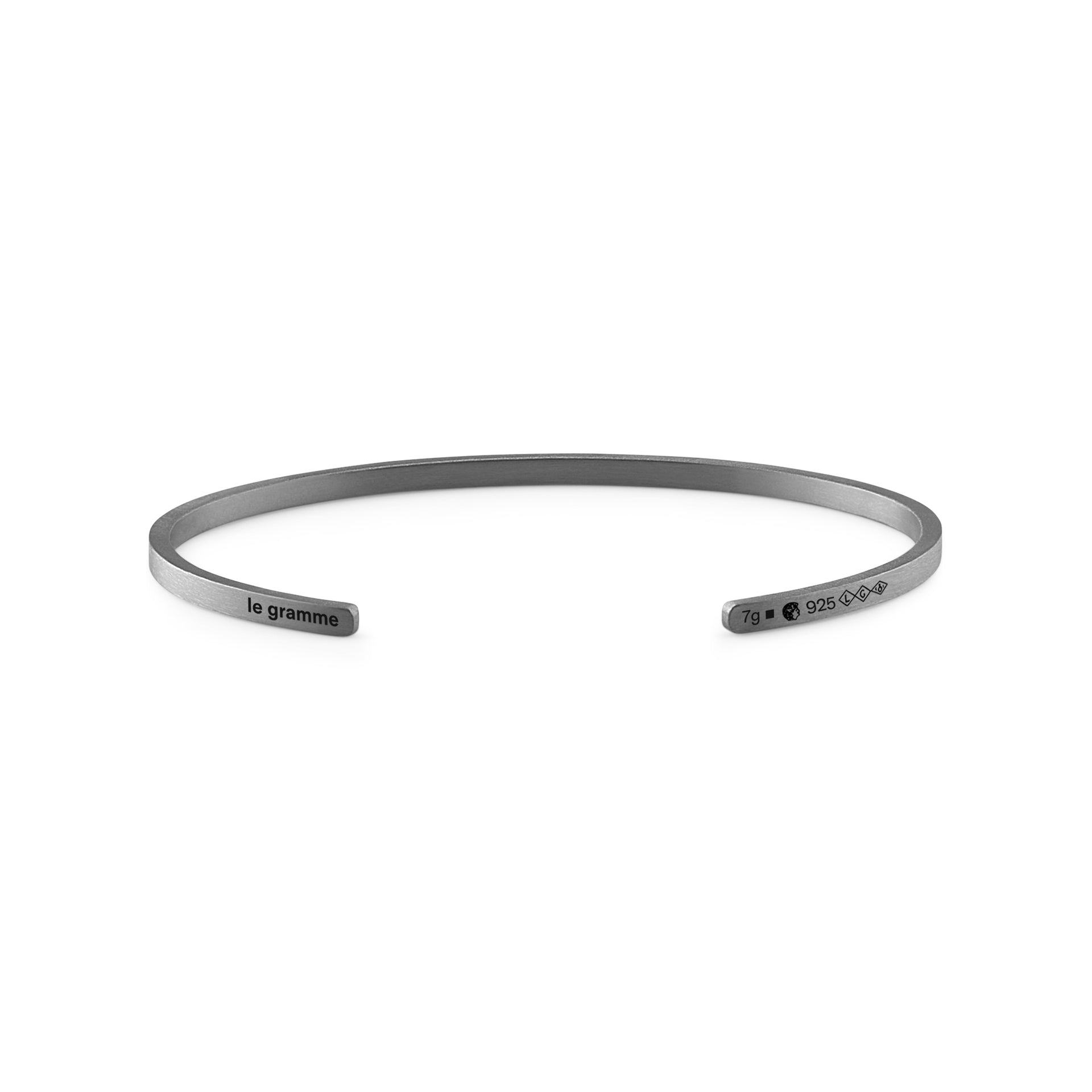 Brushed Sterling Silver Ribbon Bracelet