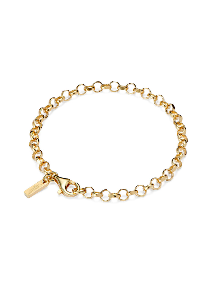18K Gold Diamond Cut Belcher Bracelet
