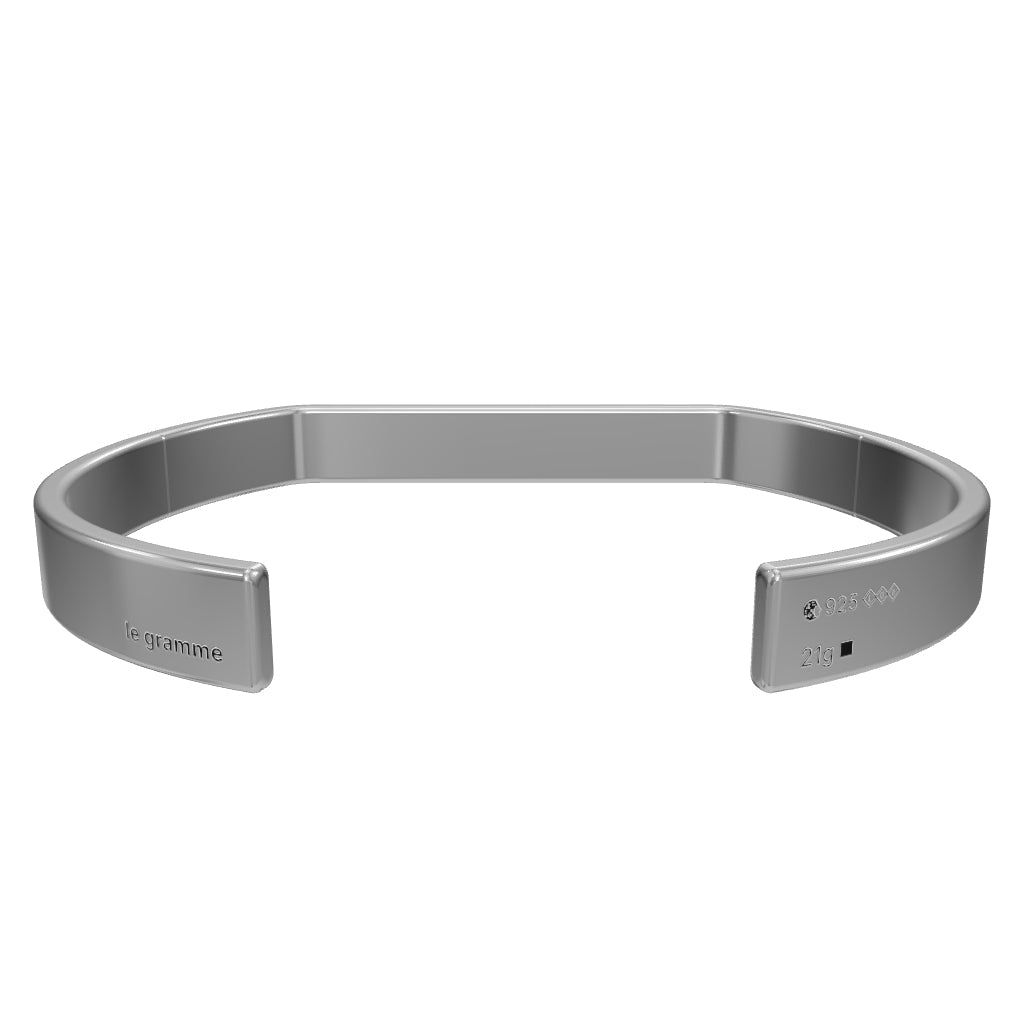 21g Polished Sterling Silver Godron Bracelet 3D model