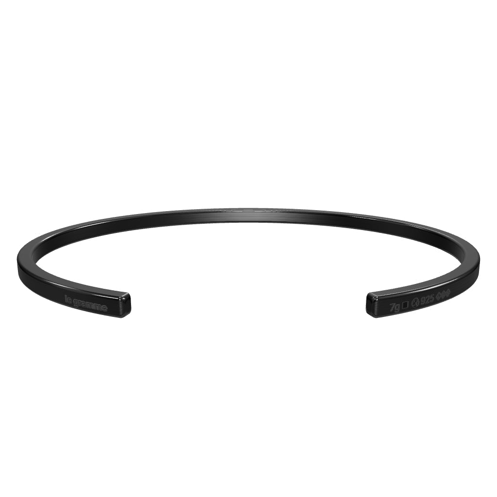 7g Brushed Black Sterling Silver Ribbon Bracelet 3D model